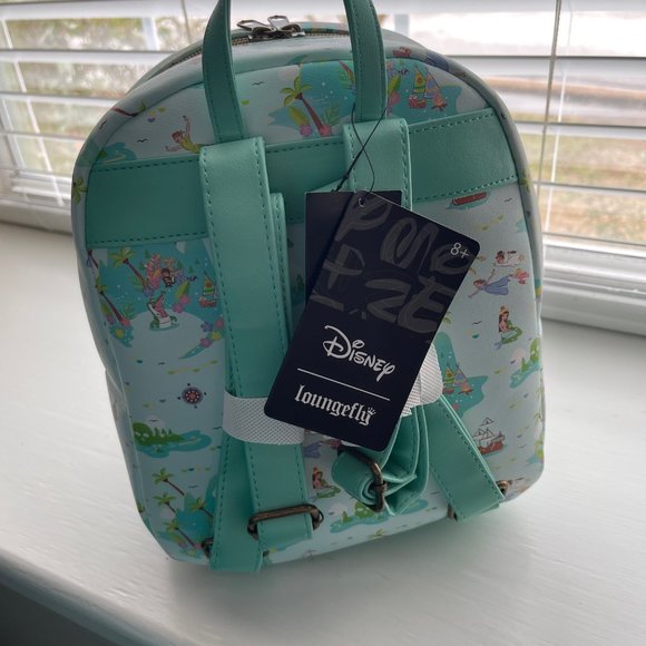 New Loungefly Mint Green Disney Peter Pan Island Mini Backpack main image 9